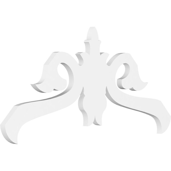 Ekena Millwork Pitch Florence Architectural Grade PVC Gable Pediment, 36"W x 18"H x 1"P (12/12) GPP036X018X100FLO - main